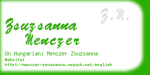 zsuzsanna menczer business card